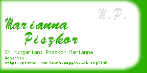 marianna piszkor business card